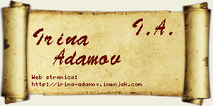 Irina Adamov vizit kartica